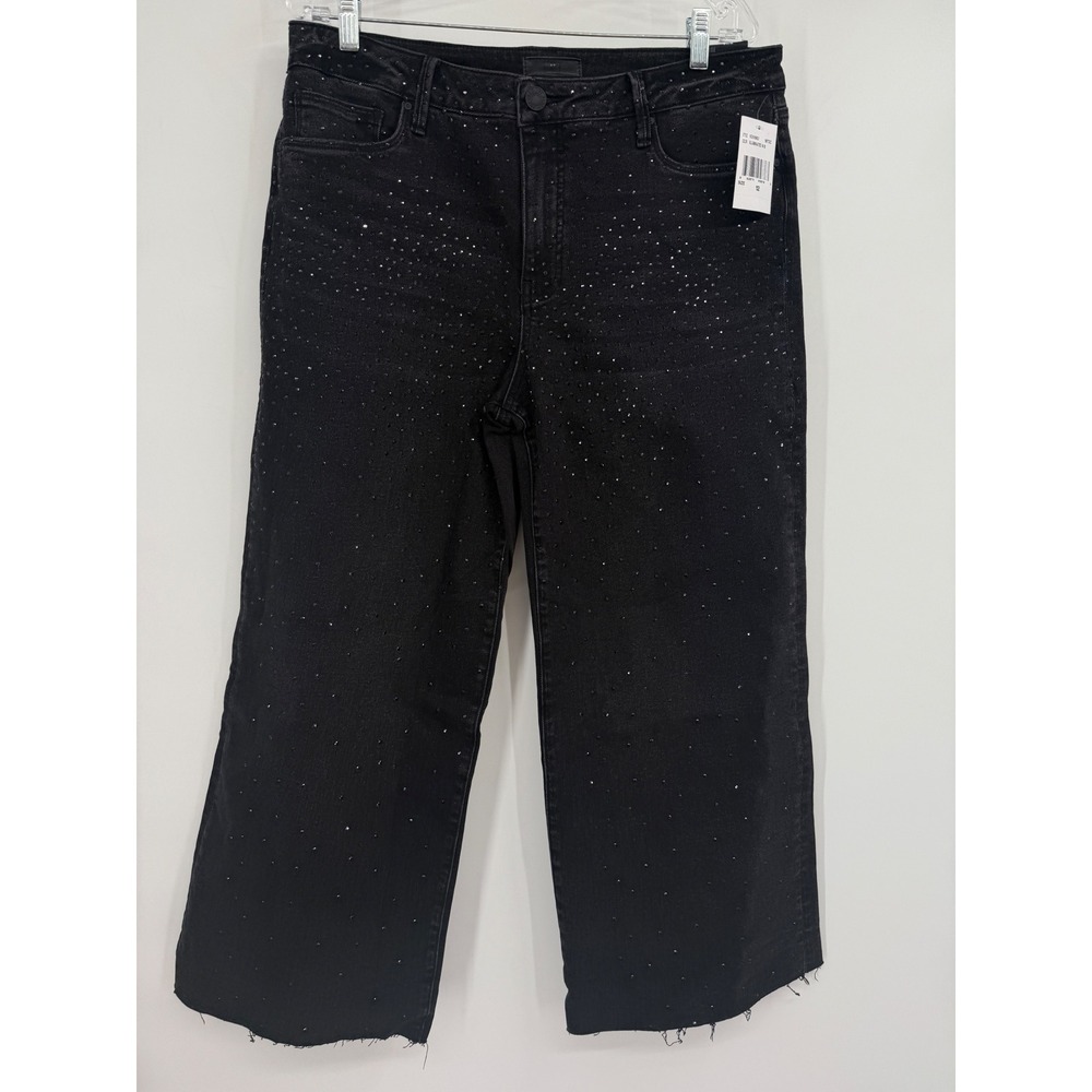 Kut from the Kloth Black High-Rise Wide Leg Jeans with Sparkle - Picture 3 of 11
